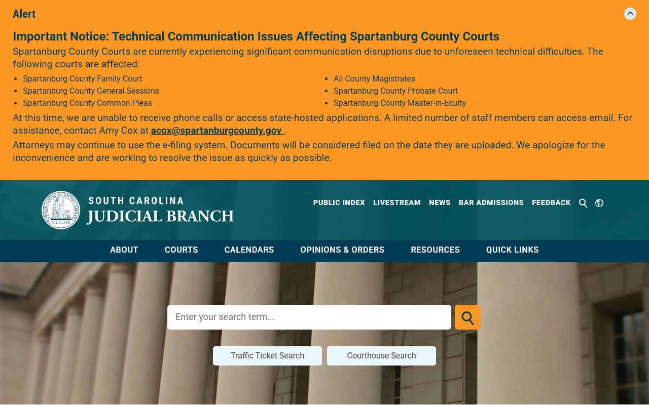 Greenwood County court dockets South Carolina Judicial Branch source