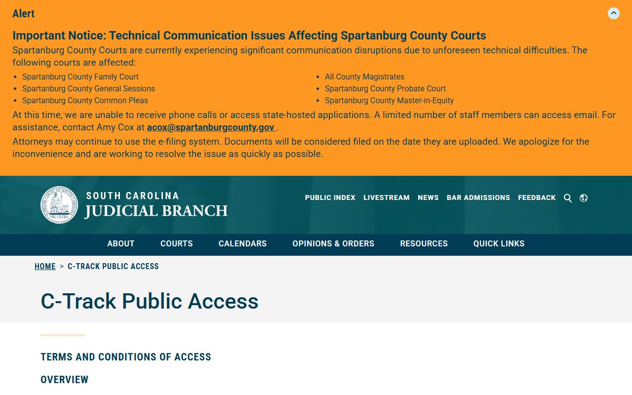 Greenwood County court dockets appellate public index source