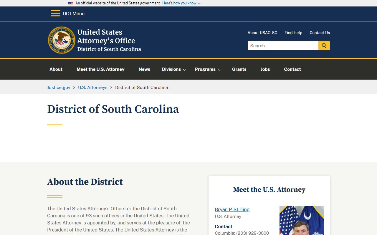 Greenwood County court records federal prosecution source