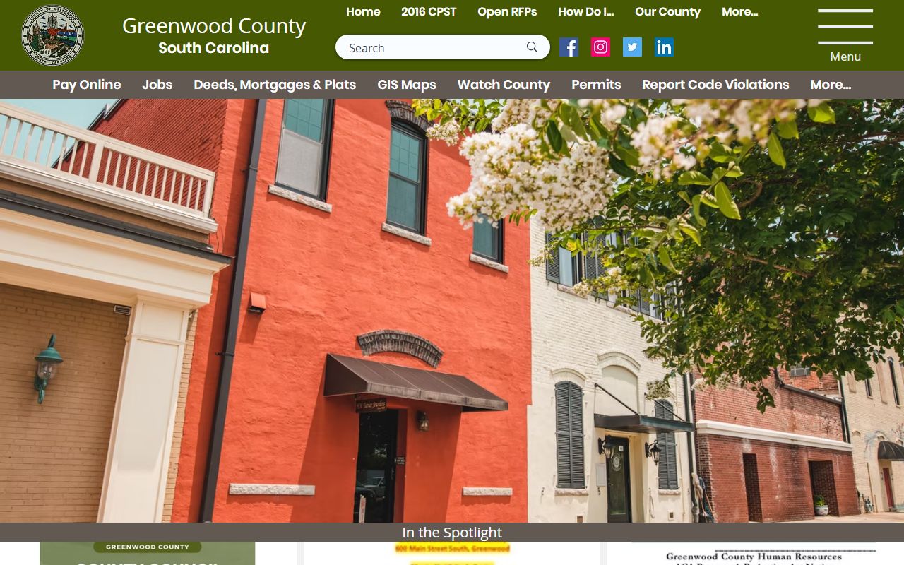 Greenwood County court records official government homepage