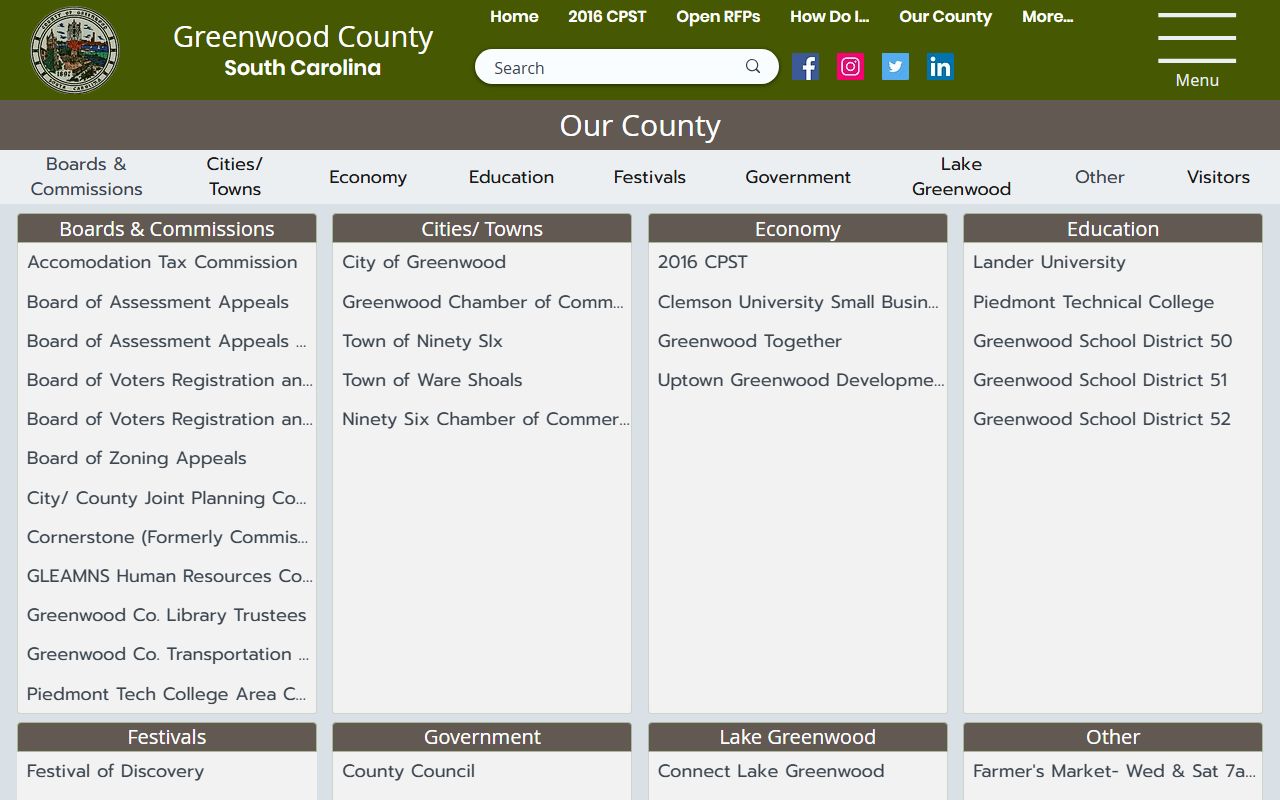 Greenwood County court records local links page
