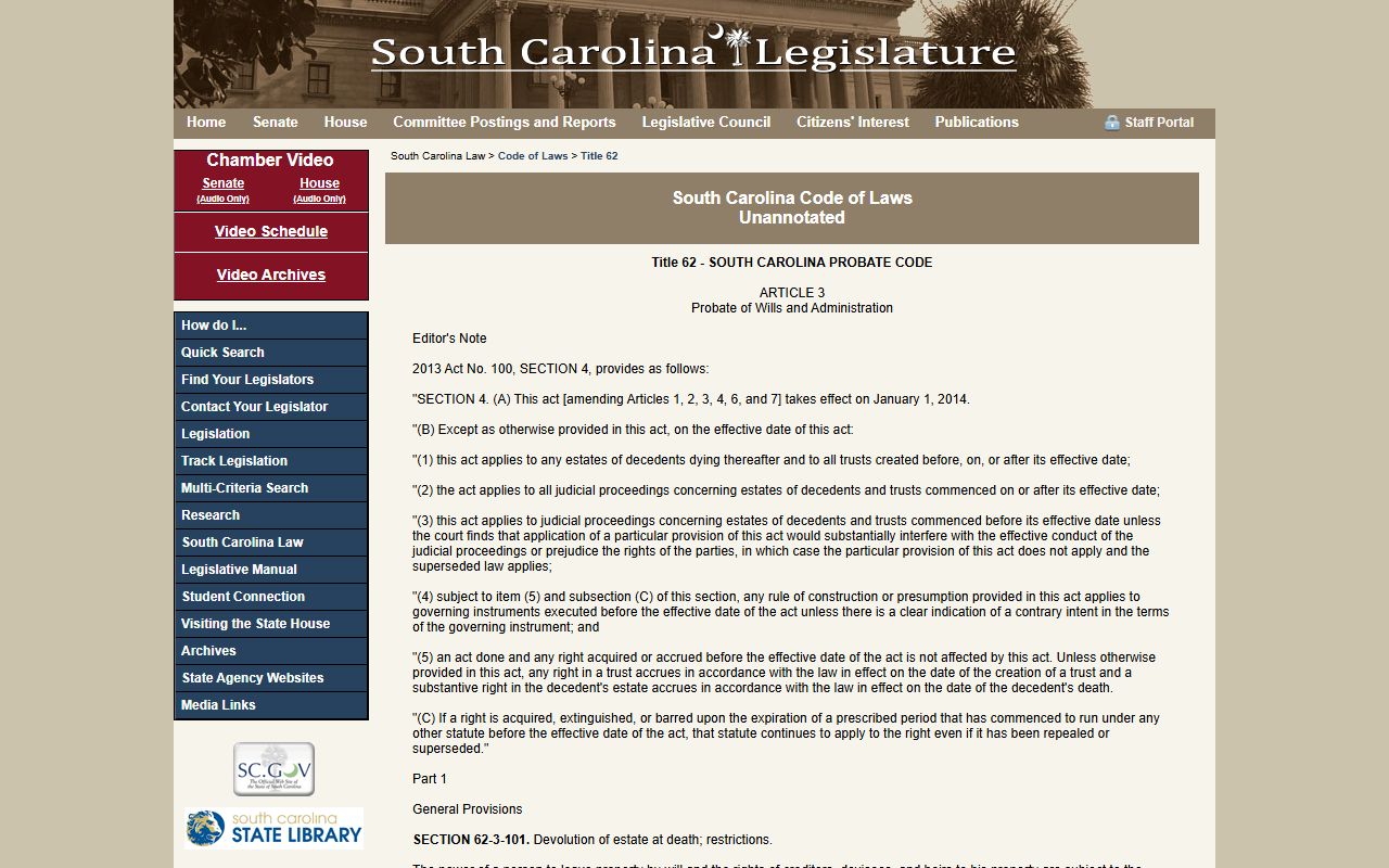 Greenwood County probate records South Carolina Probate Code estate administration